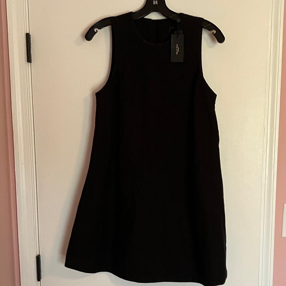 Rag and Bone Rosalind linen blend A-line dress with pockets - Picture 3 of 9
